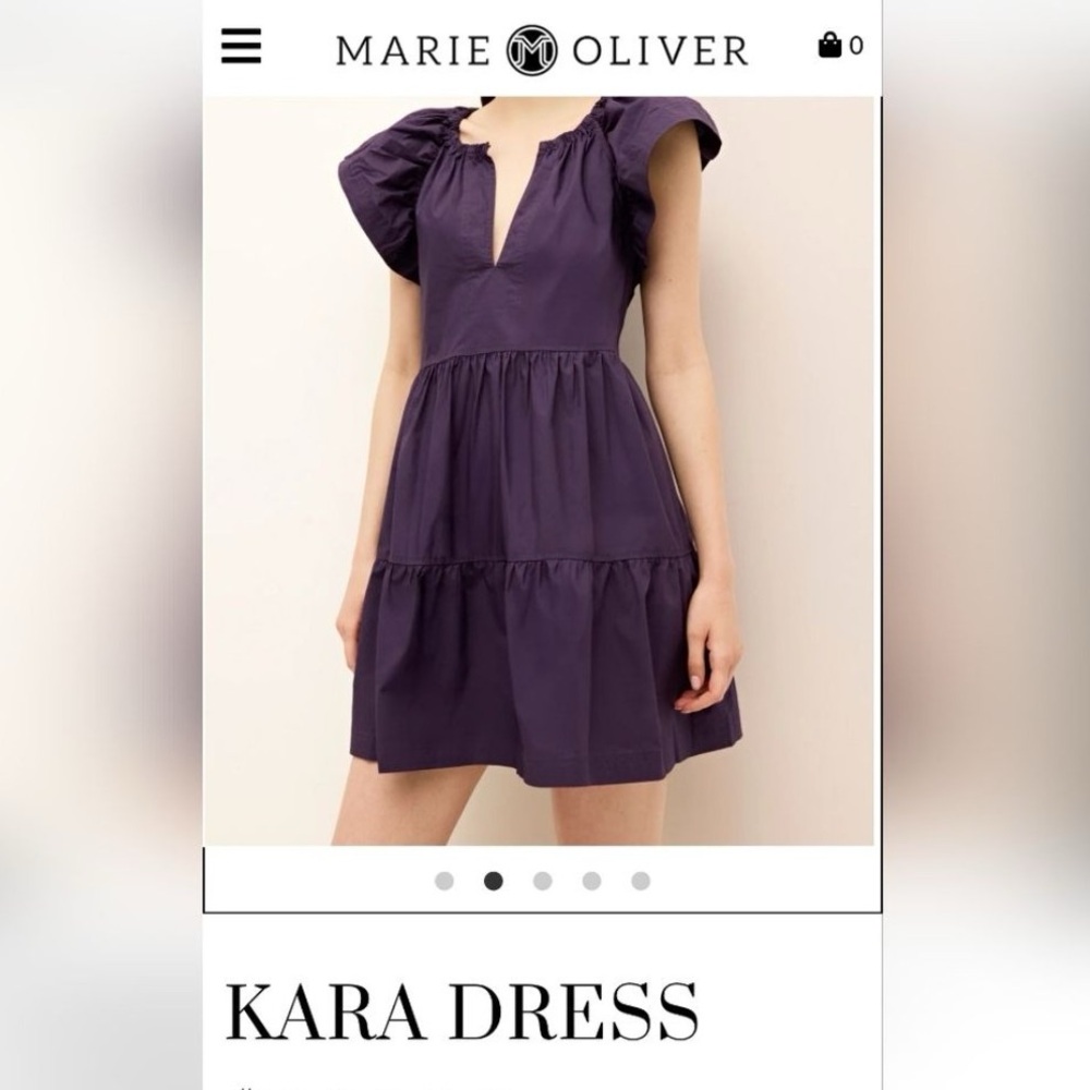 Marie Oliver Deep Purple Mini Dress